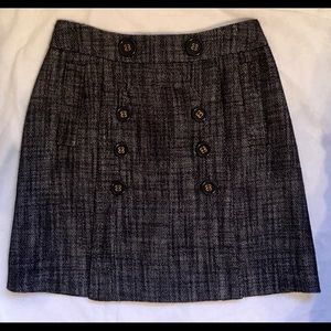 BCBGMaxAzria Gray A Line Wool Blend Mini Skirt 6